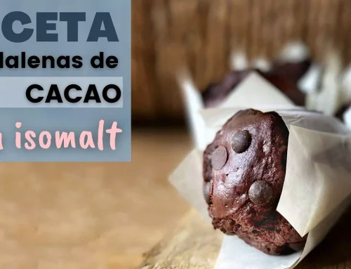 Magdalenas de cacao con isomalt