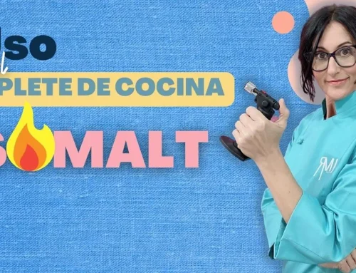 Uso del soplete de cocina con Isomalt
