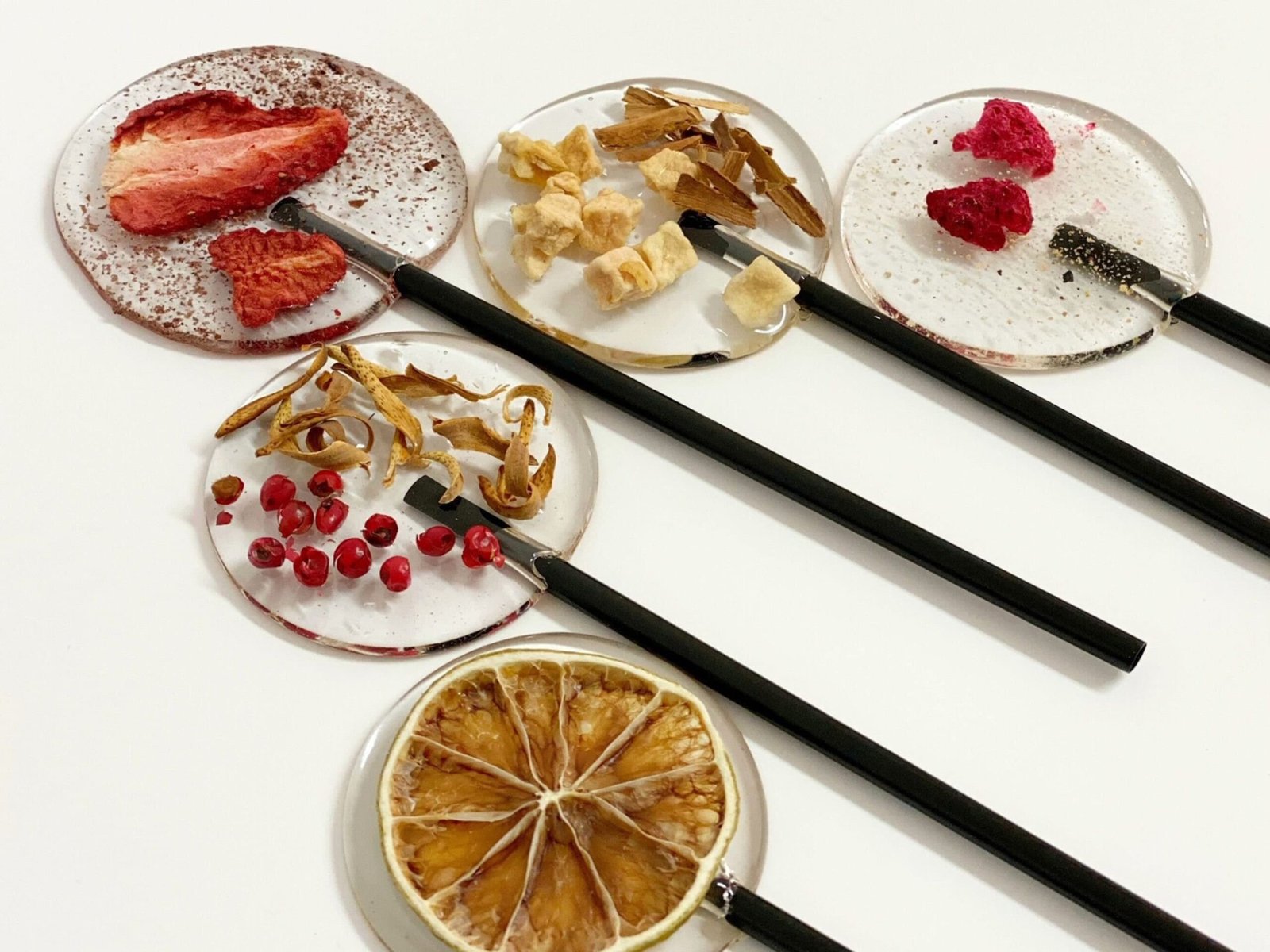 Piruletas de cóctel boda caramelo duro hecho a mano