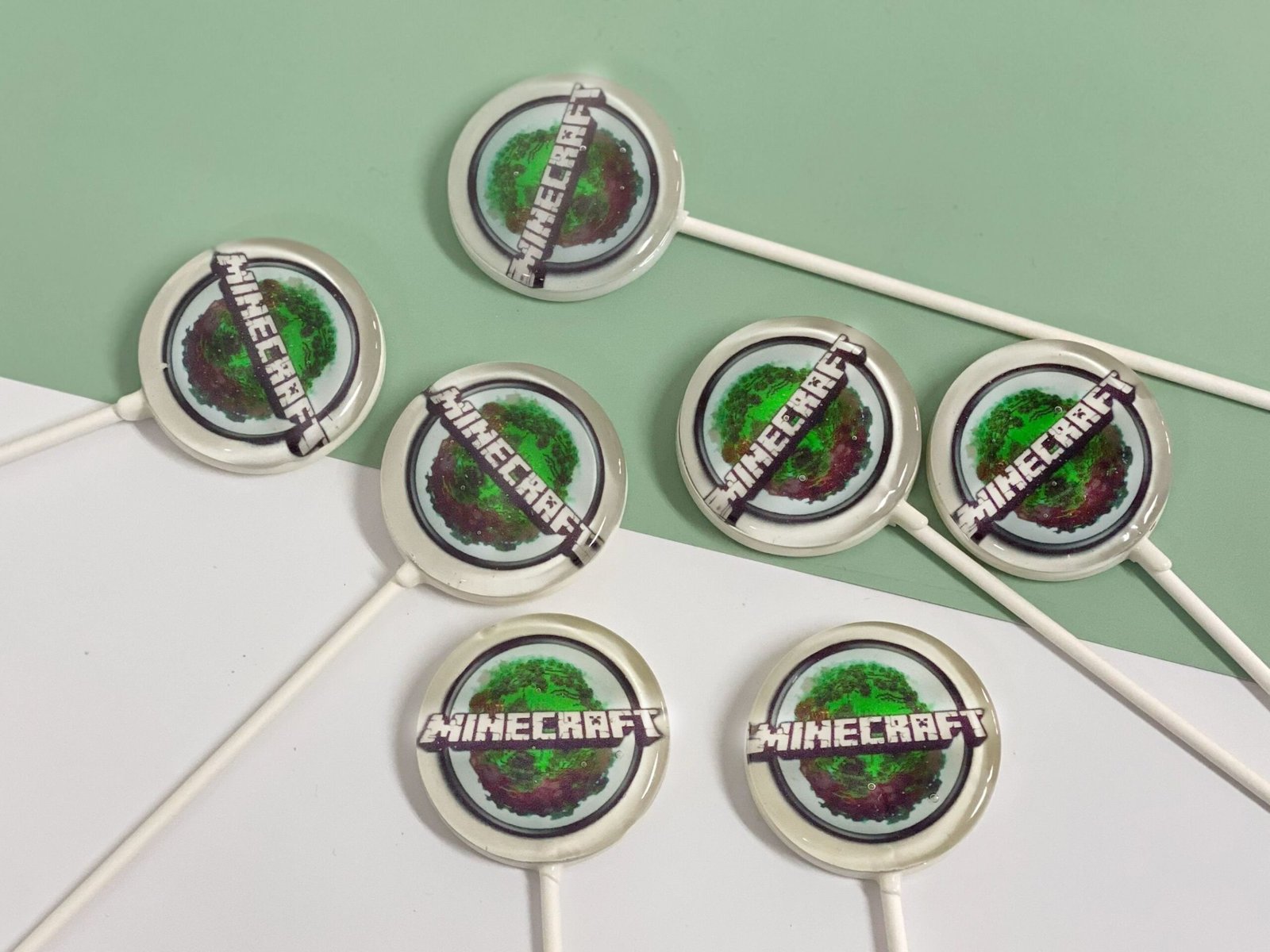 Minecraft piruleta caramelo duro hecho a mano personalizado sin azúcar