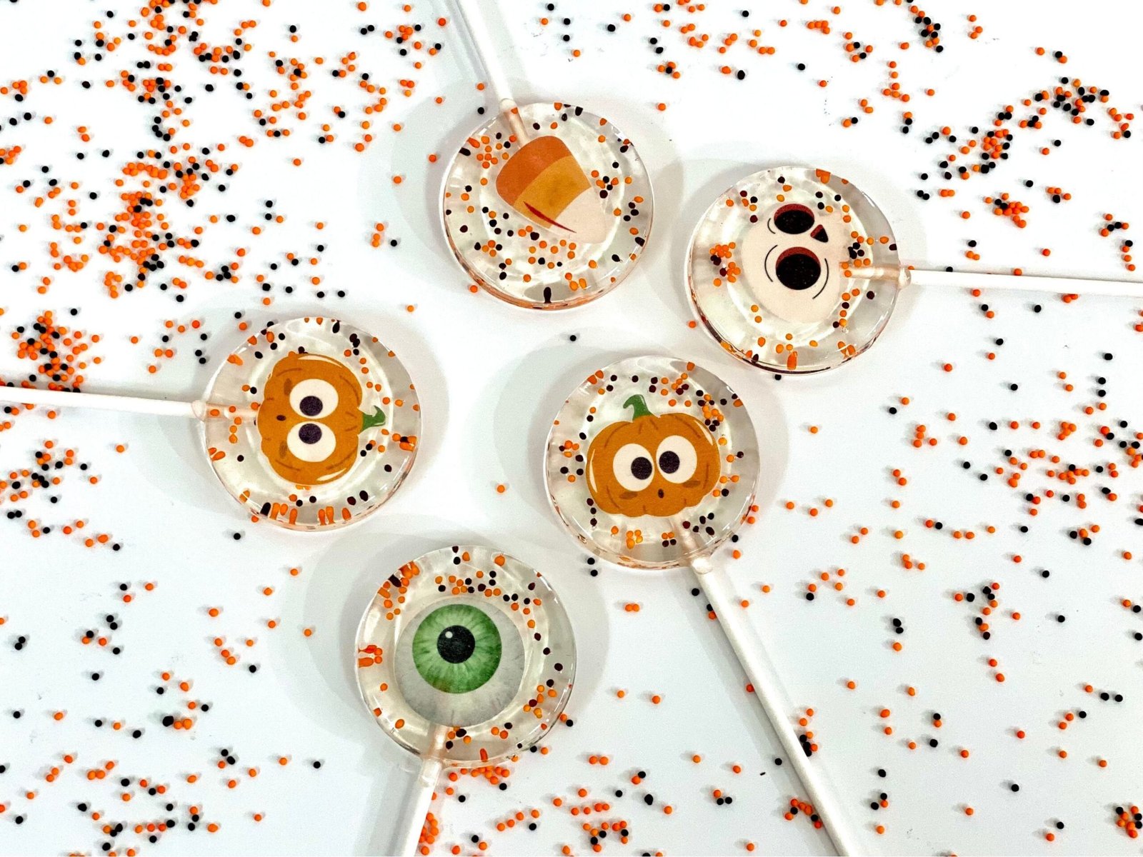 Tiempo de Halloween piruletas personalizadas caramelos duros hechos a mano