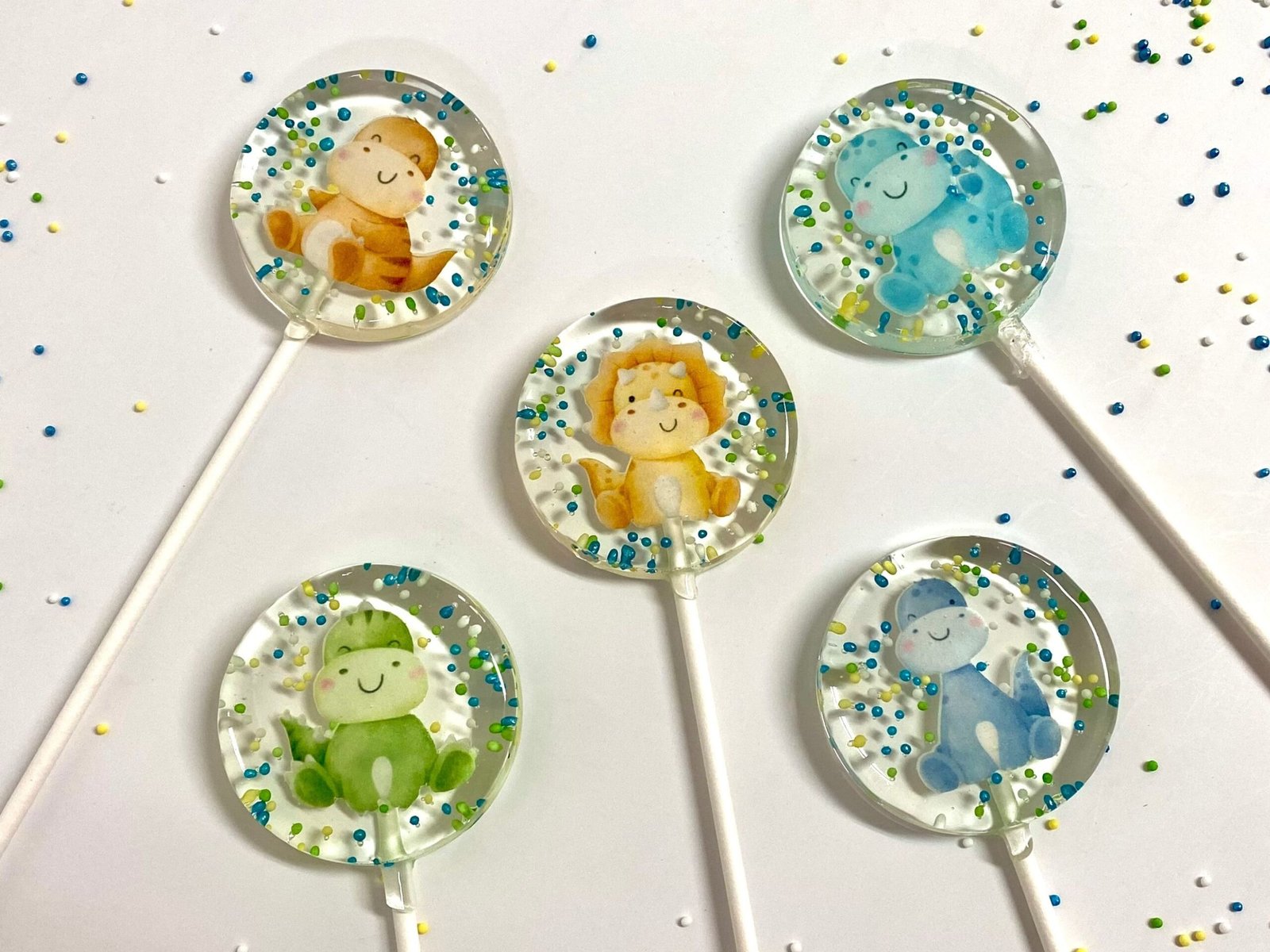 Piruletas de dinosaurio para bebé, caramelo duro hecho a mano sin azúcar