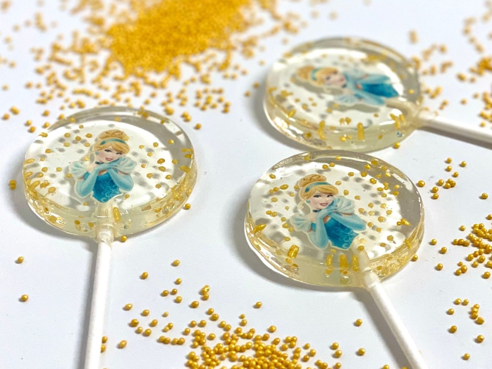 Piruletas de princesa Cenicienta, caramelo duro hecho a mano sin azúcar - Imagen 4