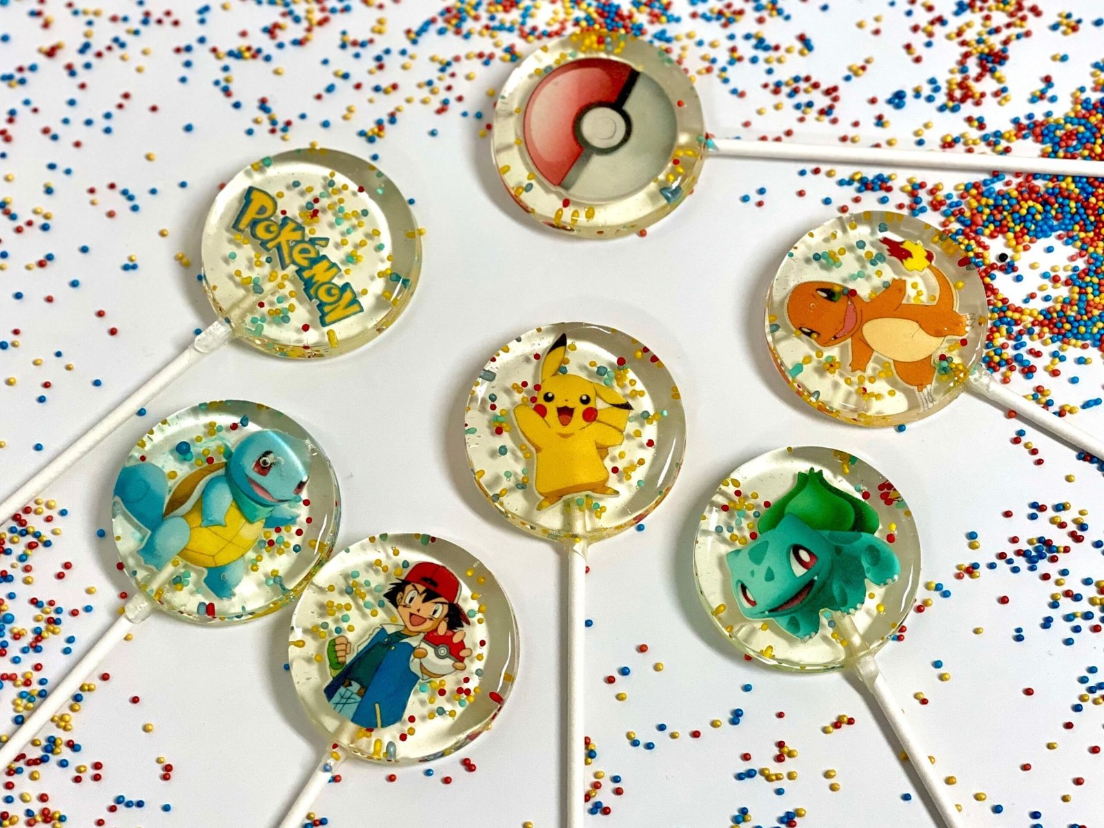 Piruletas de Pokémon, caramelos duros hechos a mano sin azúcar