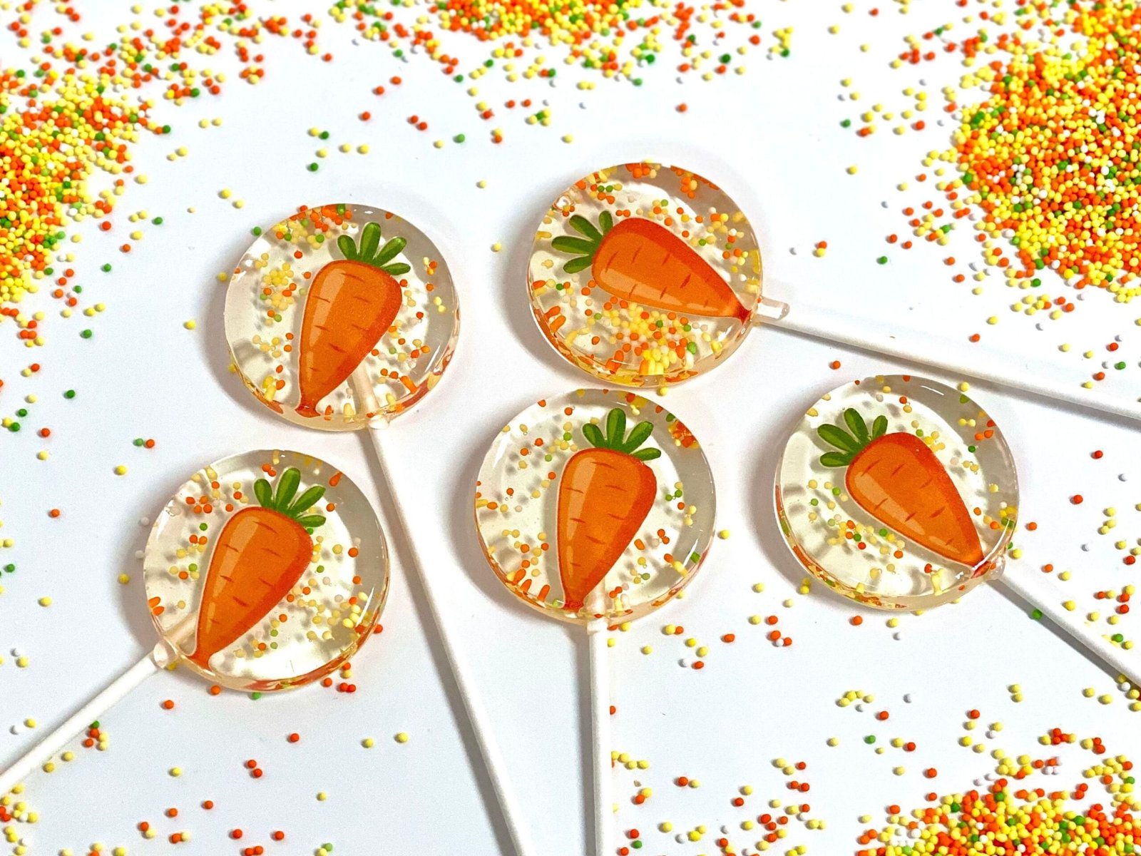 Piruletas de zanahoria, caramelos duros hechos a mano sin azúcar