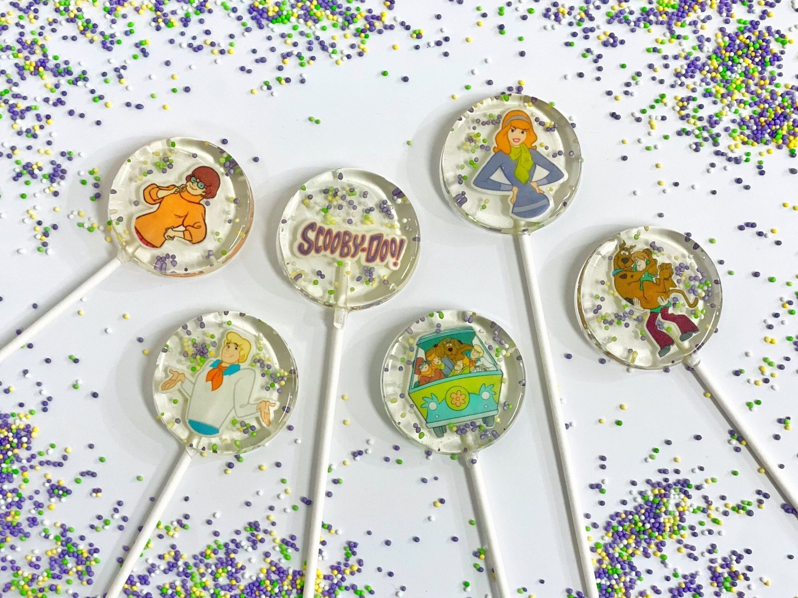 Piruletas de Scooby Doo, caramelos duros hechos a mano sin azúcar