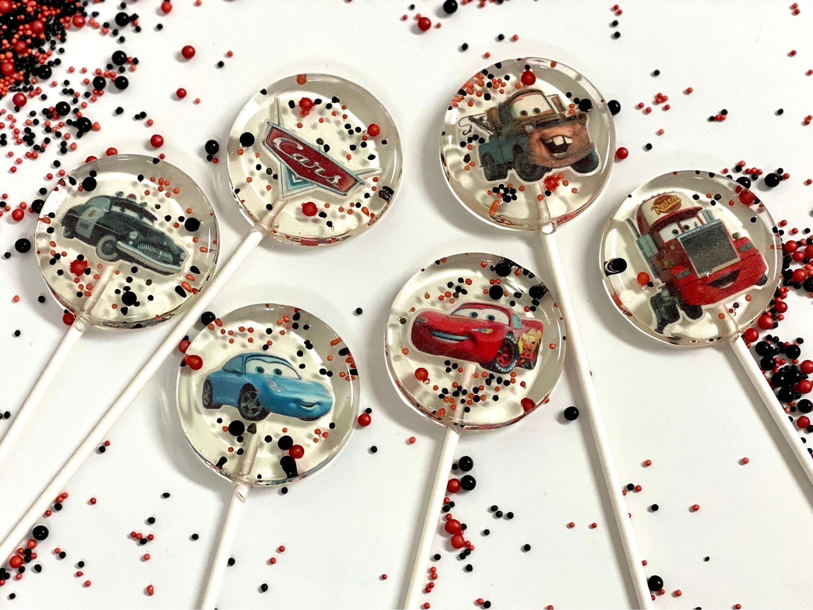 Caramelos duros hechos a mano sin azúcar de la película Cars