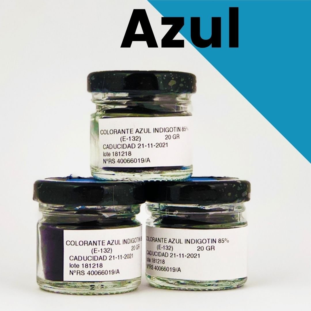 Colorante alimentario azul intenso