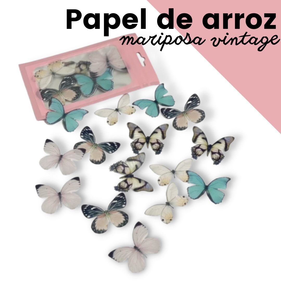 Mariposas vintage de oblea