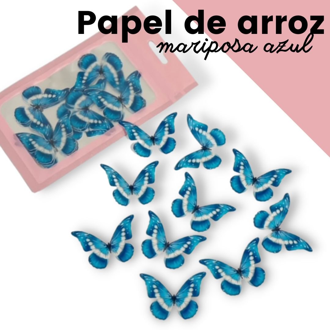 Mariposas azules de oblea