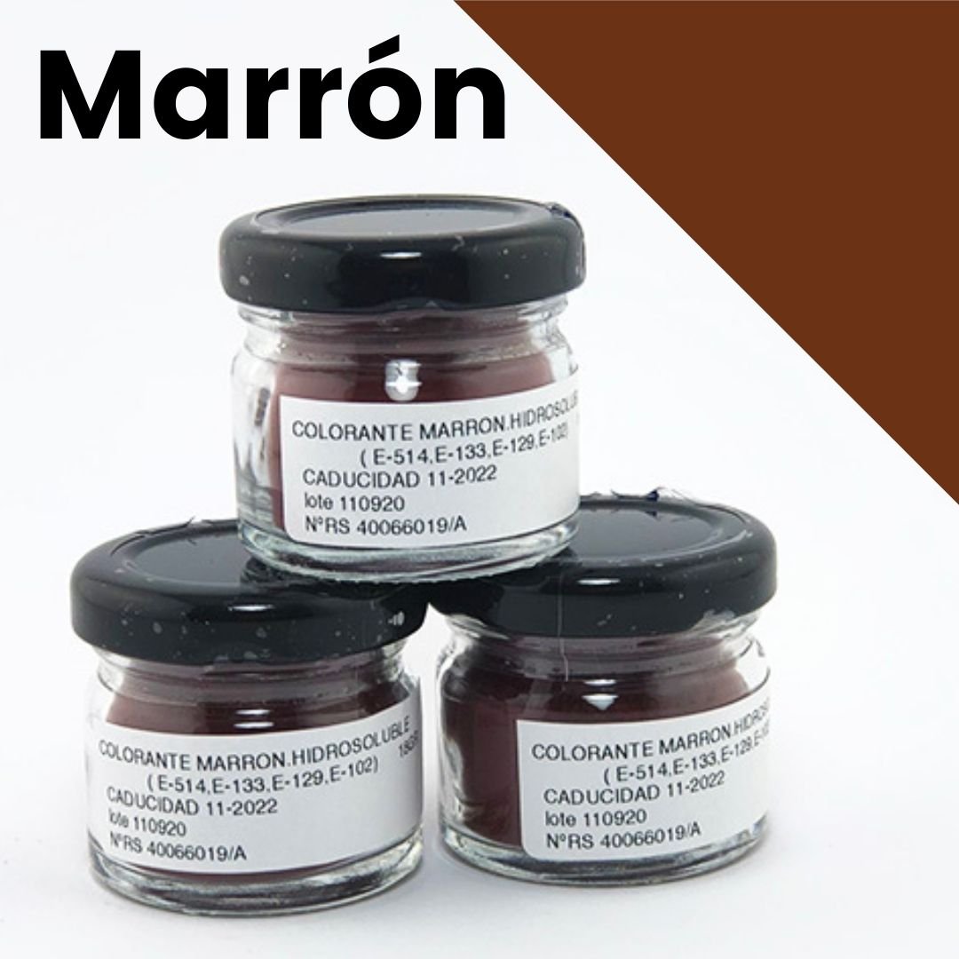 Colorante alimentario marrón intenso