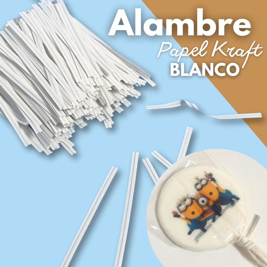 Alambre de papel kraft blanco