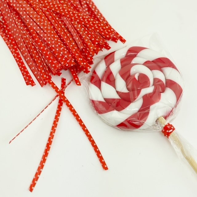 Alambres rojos con estampado de puntos - Imagen 2