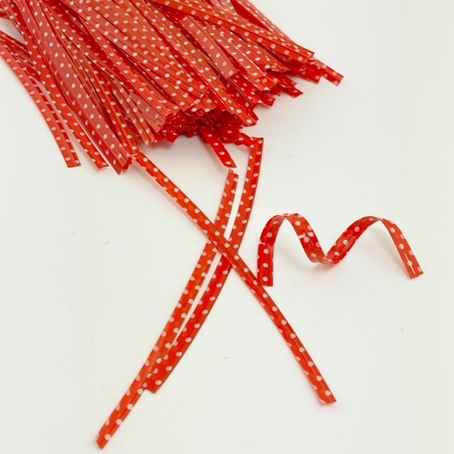 Alambres rojos con estampado de puntos - Imagen 3