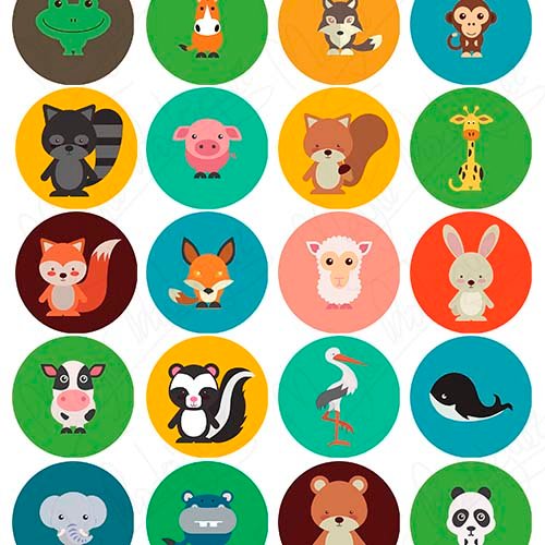 Impresiones comestibles animales