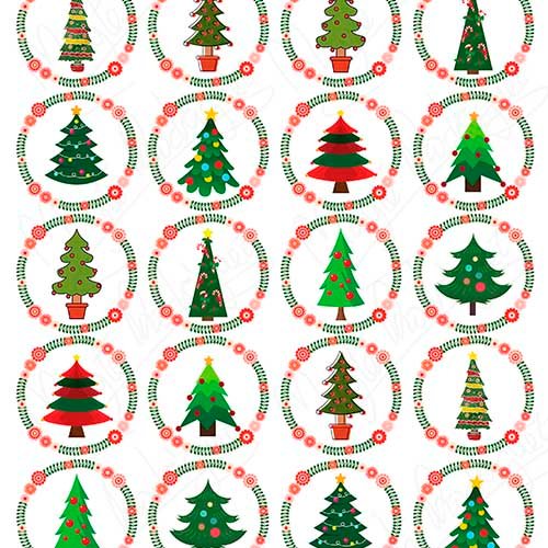 Impresión comestible árbol navidad