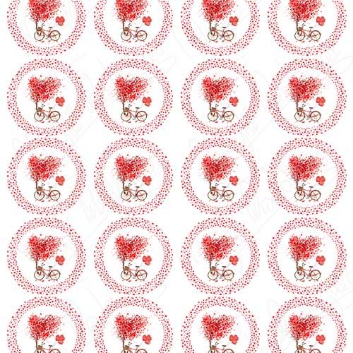 Impresión comestible bicicleta del amor