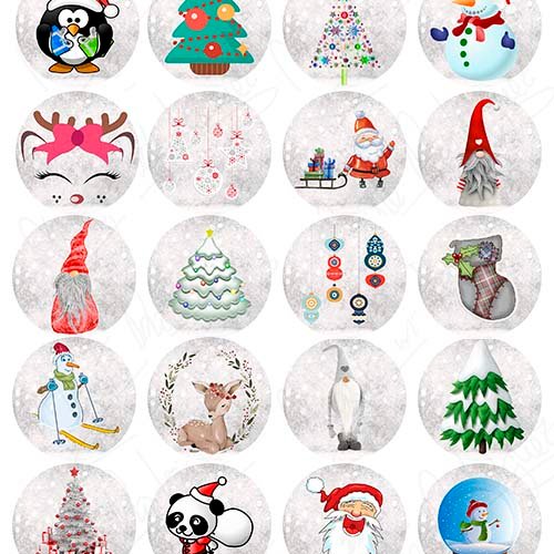 Impresión comestible blanca navidad