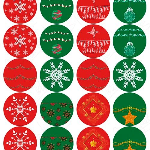 Impresión comestible bola navideña