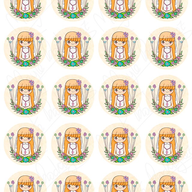 Comunión niña hippie