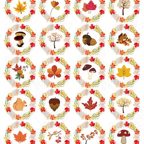 Impresiones corona otoñal