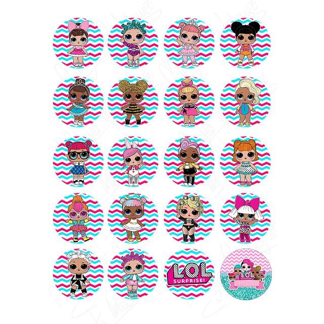 Impresión comestible muñecas LOL surprise