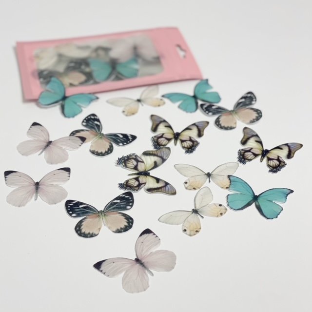 Mariposas vintage de oblea - Imagen 3