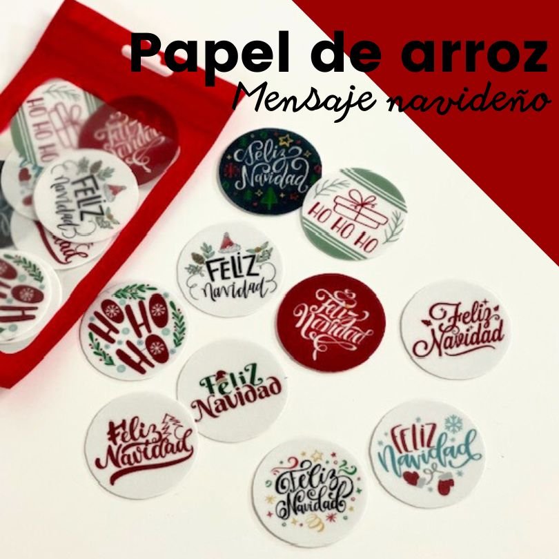 Mensaje navideño de oblea