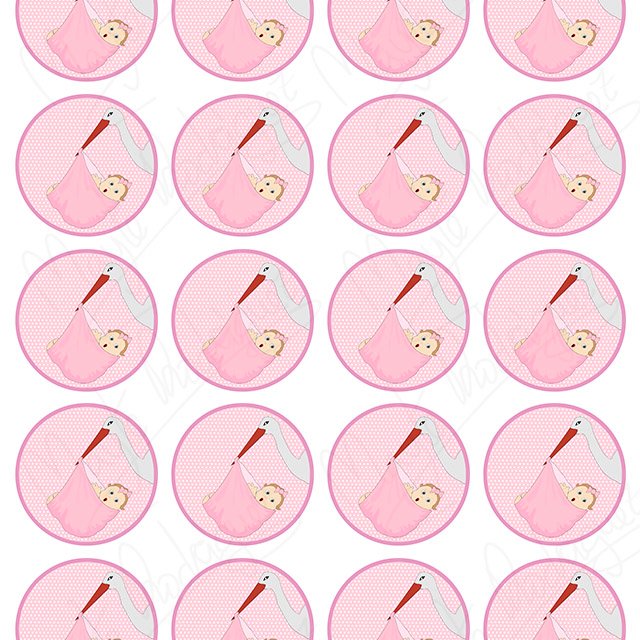 Bautizo niña cigüeña