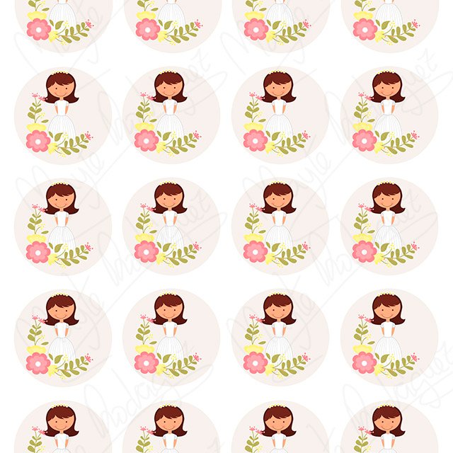 Comunión niña floral