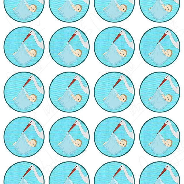 Bautizo niño cigüeña