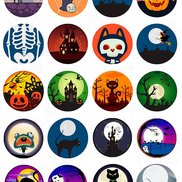 Impresión comestible Halloween paisajes