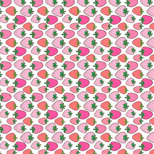 Impresión comestible fresas acuarela