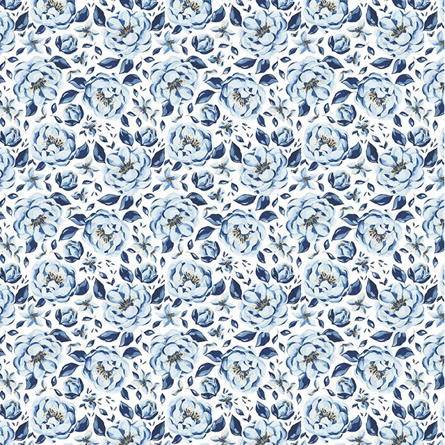 Impresión comestible Acuarela anémona azul