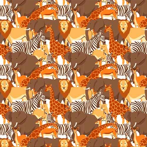 Impresión comestible animales sabana