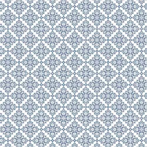 Impresión comestible arabesco azul prusia