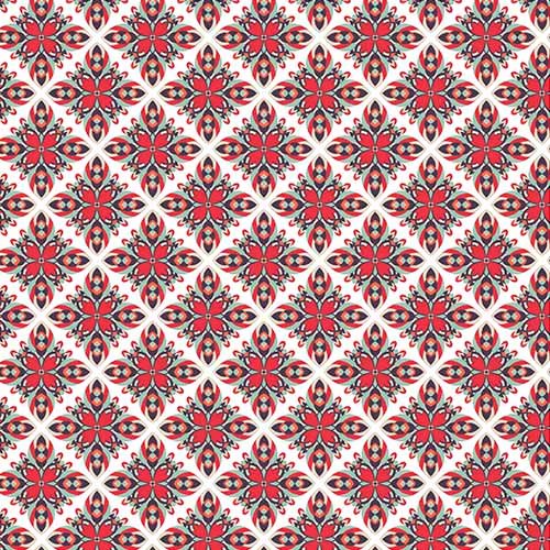 Impresión comestible arabesco azul y burdeos