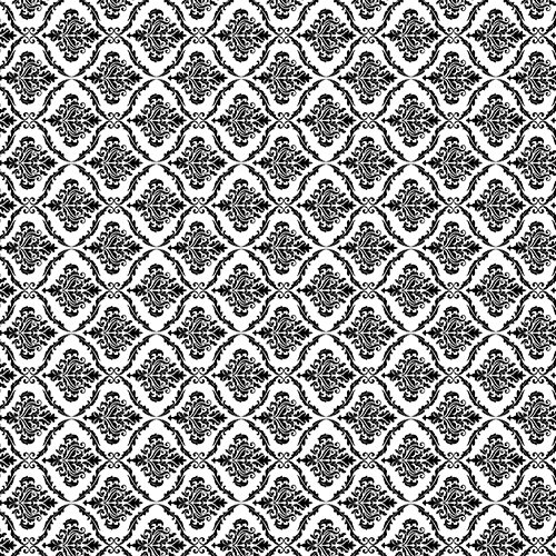 Impresión comestible arabesco blanco y negro