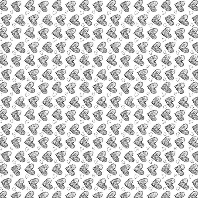 Impresión comestible Corazones negros