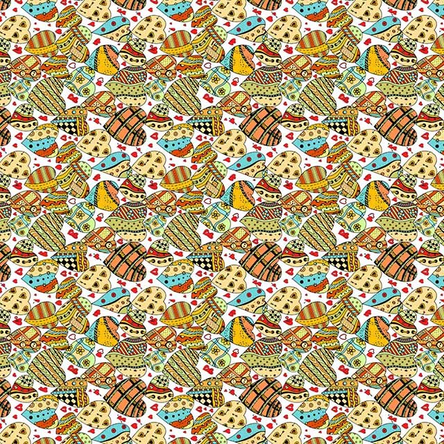 Impresión comestible Corazones patchwork