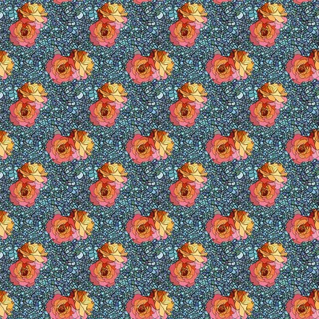 Impresión comestible Flores vitral