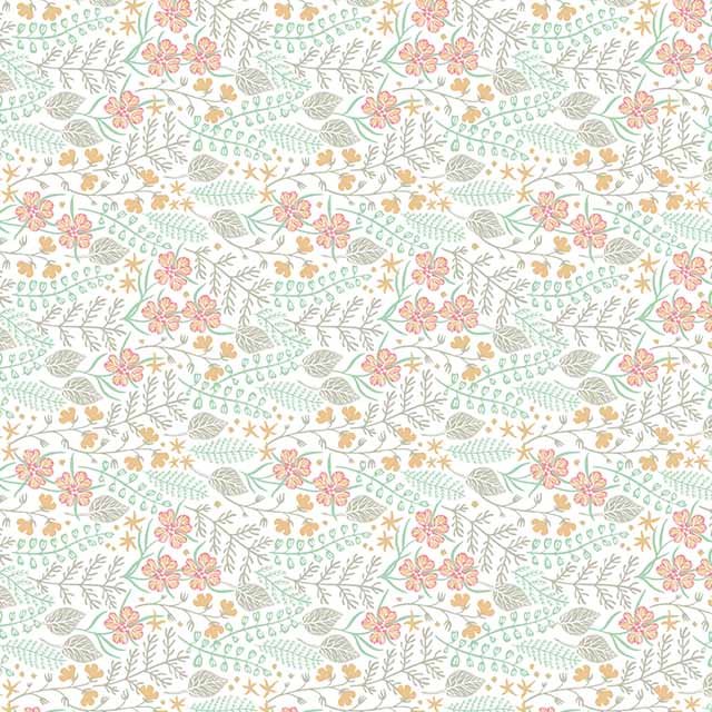 Impresión comestible Flores y hojas en pastel