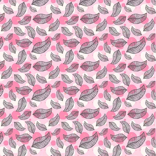 Impresión comestible Hojas y manchas rosas