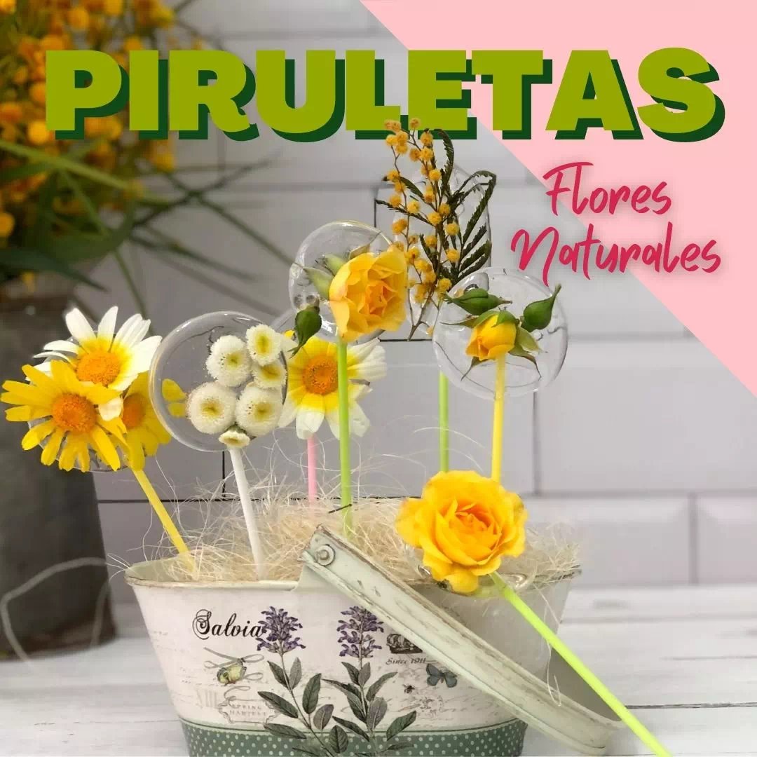 Curso de Piruletas de Isomalt con Flores Naturales