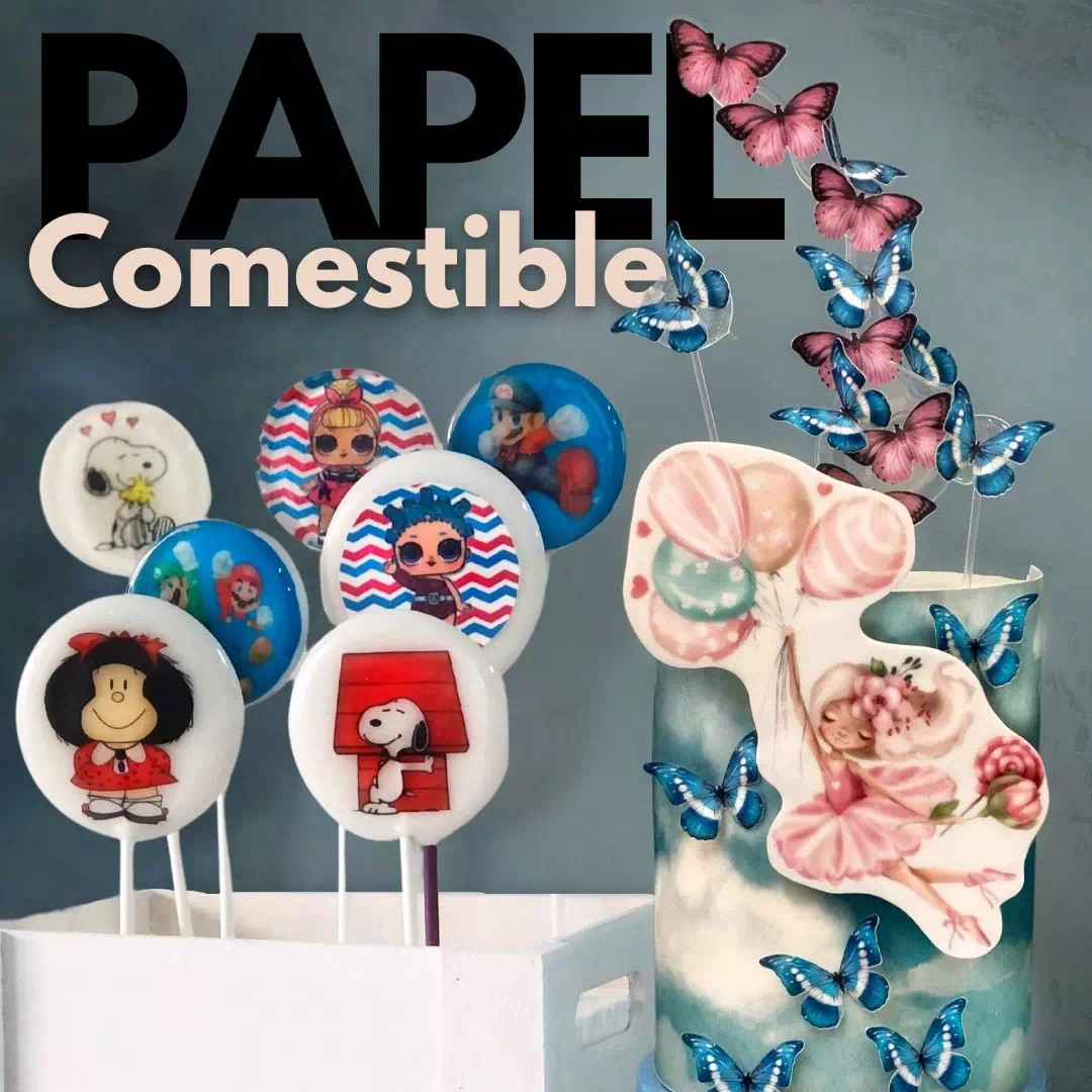 Curso online de piruletas con transfer y papel de azúcar