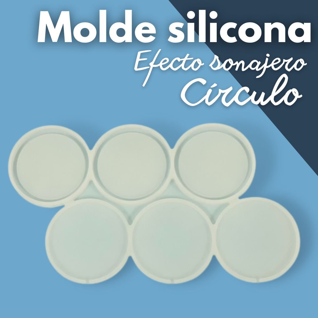 Molde silicona efecto sonajero círculo