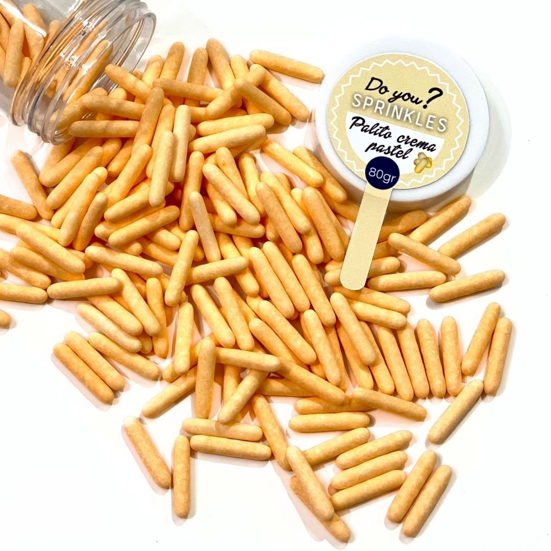 Palitos de azúcar crema pastel