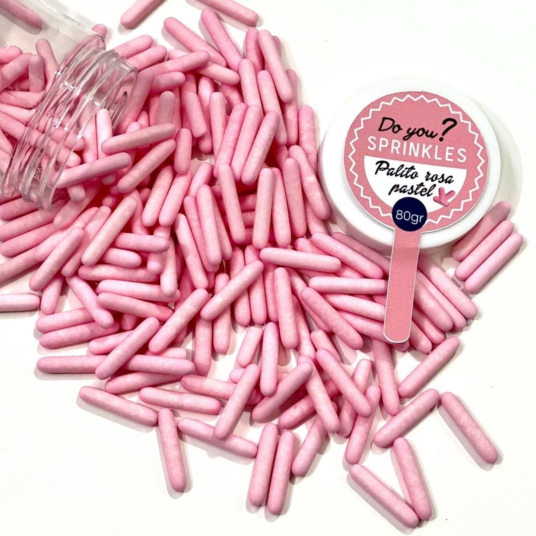 Palitos de azúcar rosa pastel