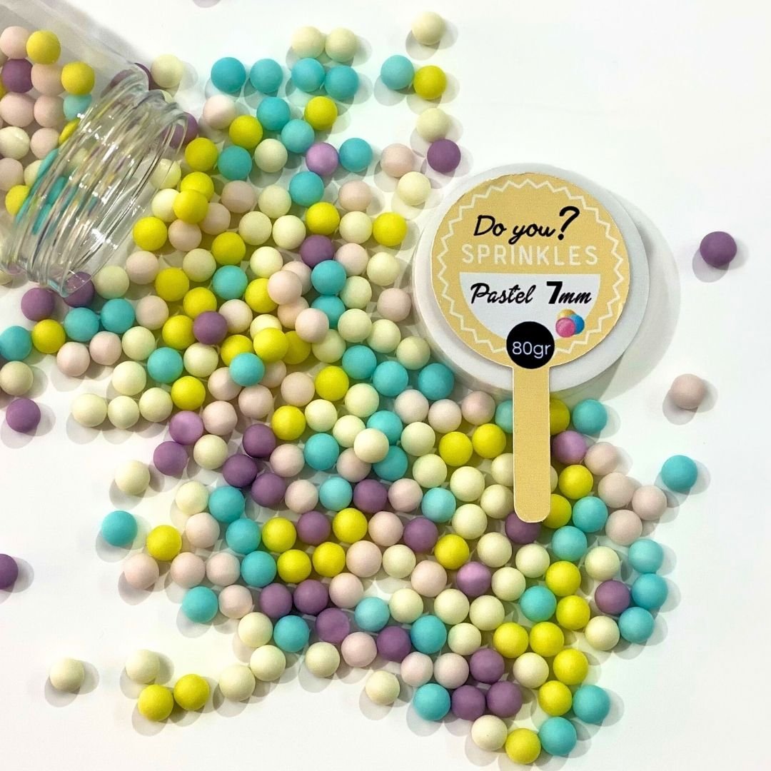Perlas de azúcar pastel 7mm