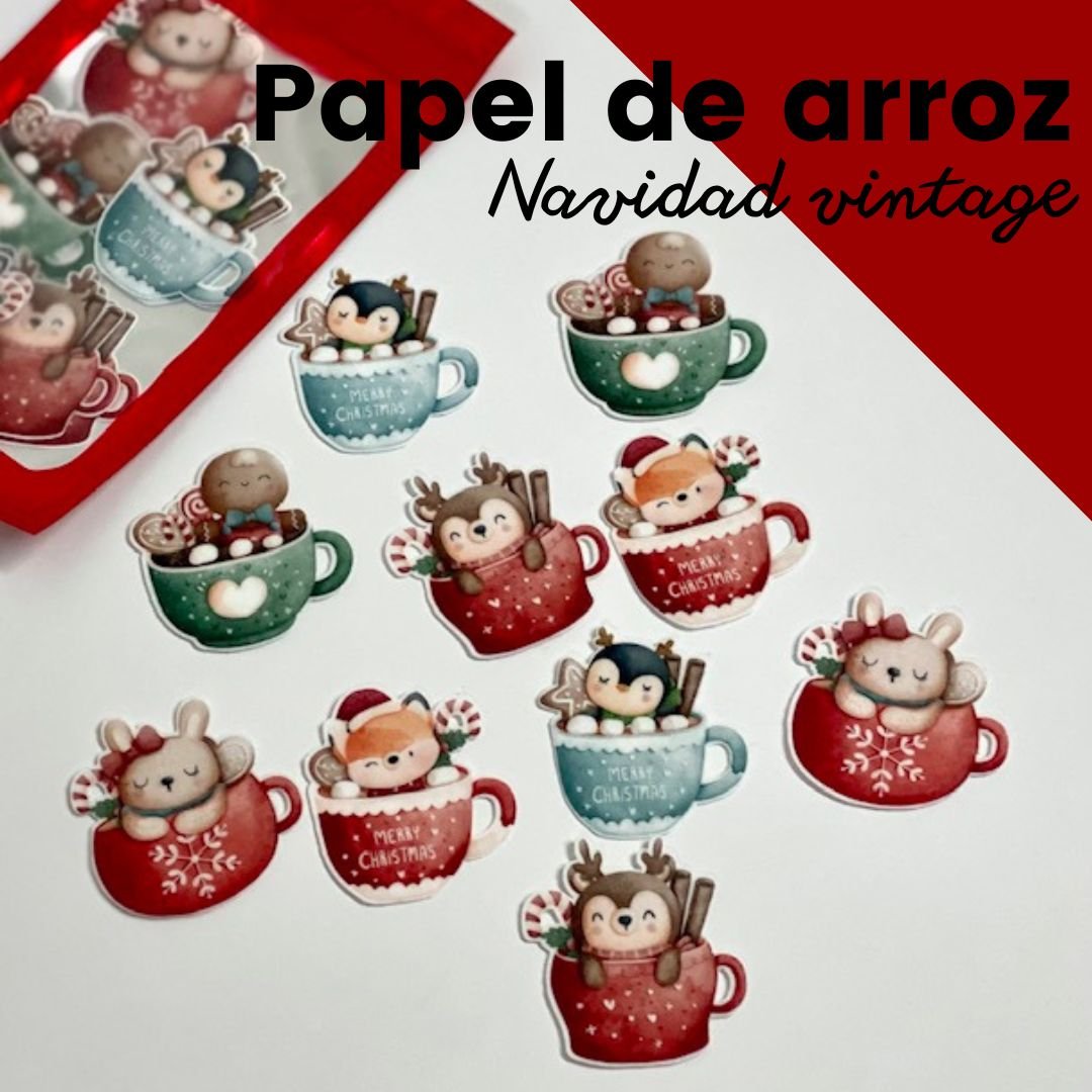 Tazas navideñas de oblea